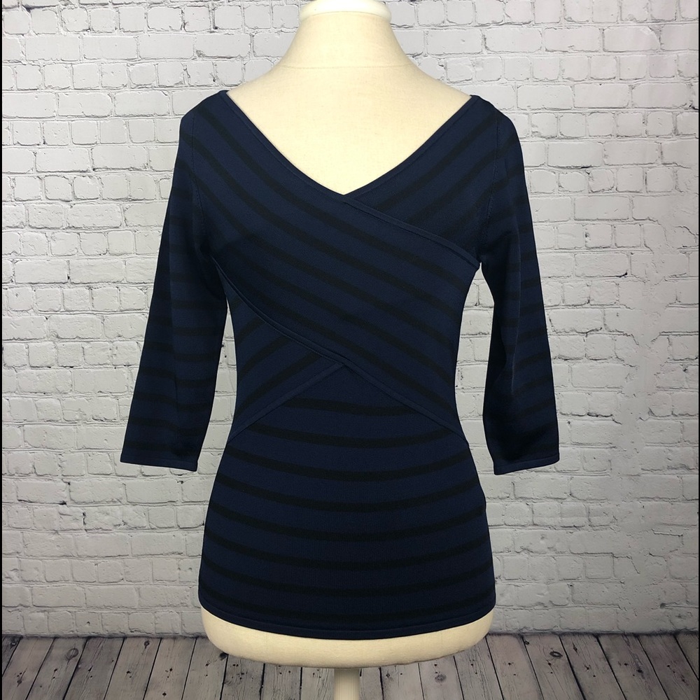 Black and Blue White House Black Market blouse
